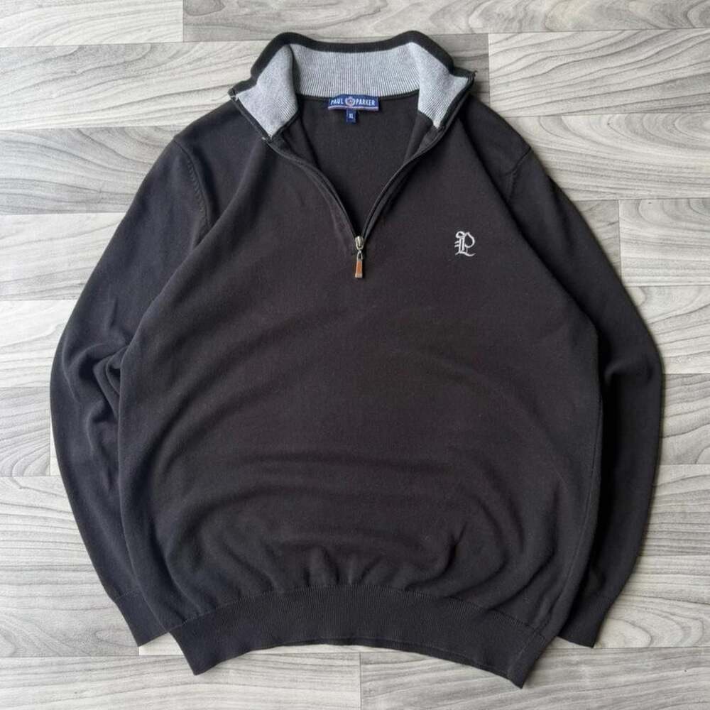 Paul Parker Quarter Zip Knit Sweater